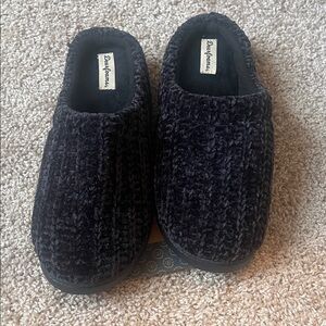 Dearfoams Navy Textured Slippers